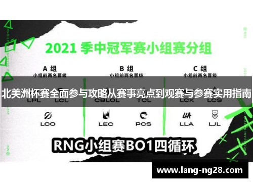 北美洲杯赛全面参与攻略从赛事亮点到观赛与参赛实用指南